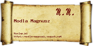 Modla Magnusz névjegykártya